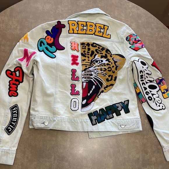 Akira Patchwork Denim Jacket - Picture 2 of 3